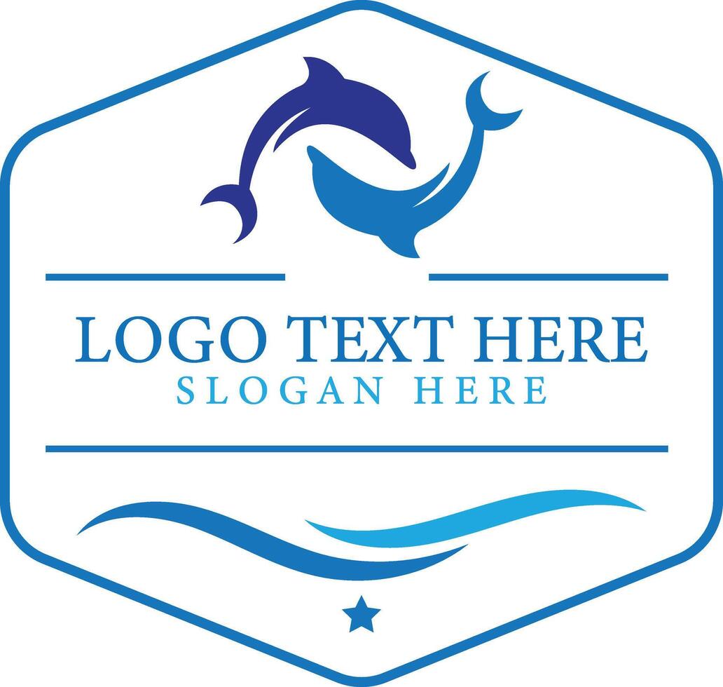 Fish abstract icon design logo template symbol vector