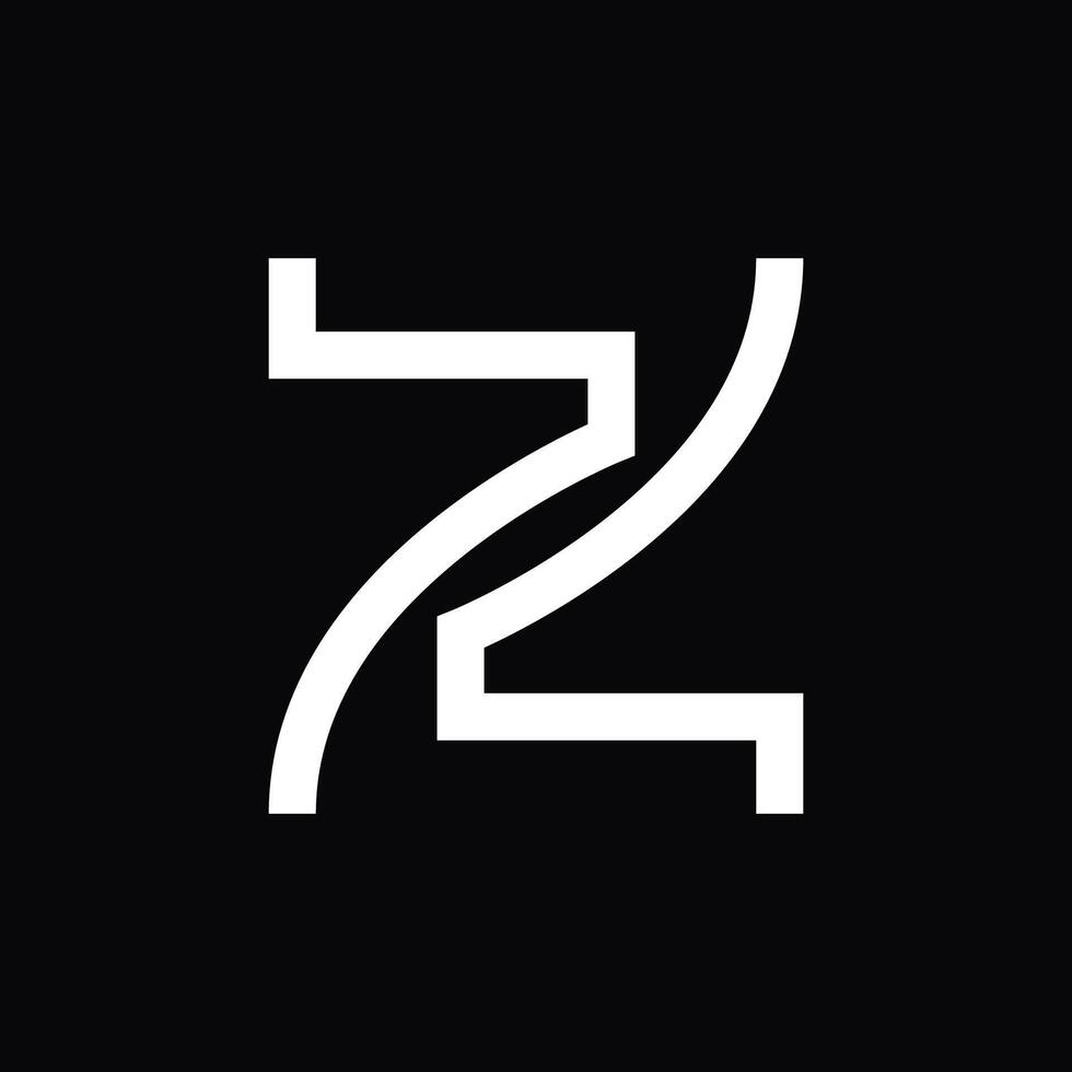 abstract logo of number 74 vector