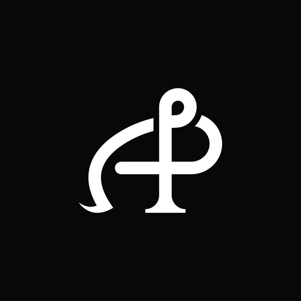 simple and abstract logo of letter A and P vector