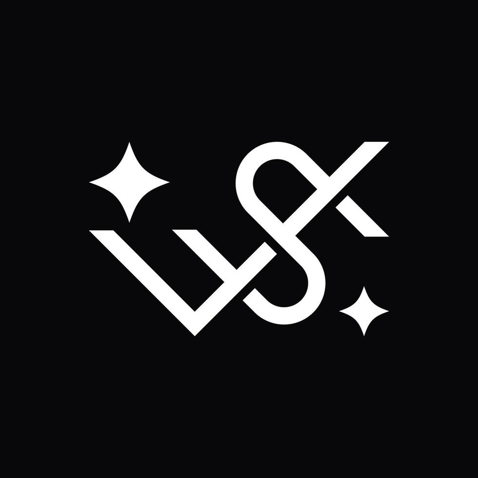 simple and abstract logo of letter V and S vector