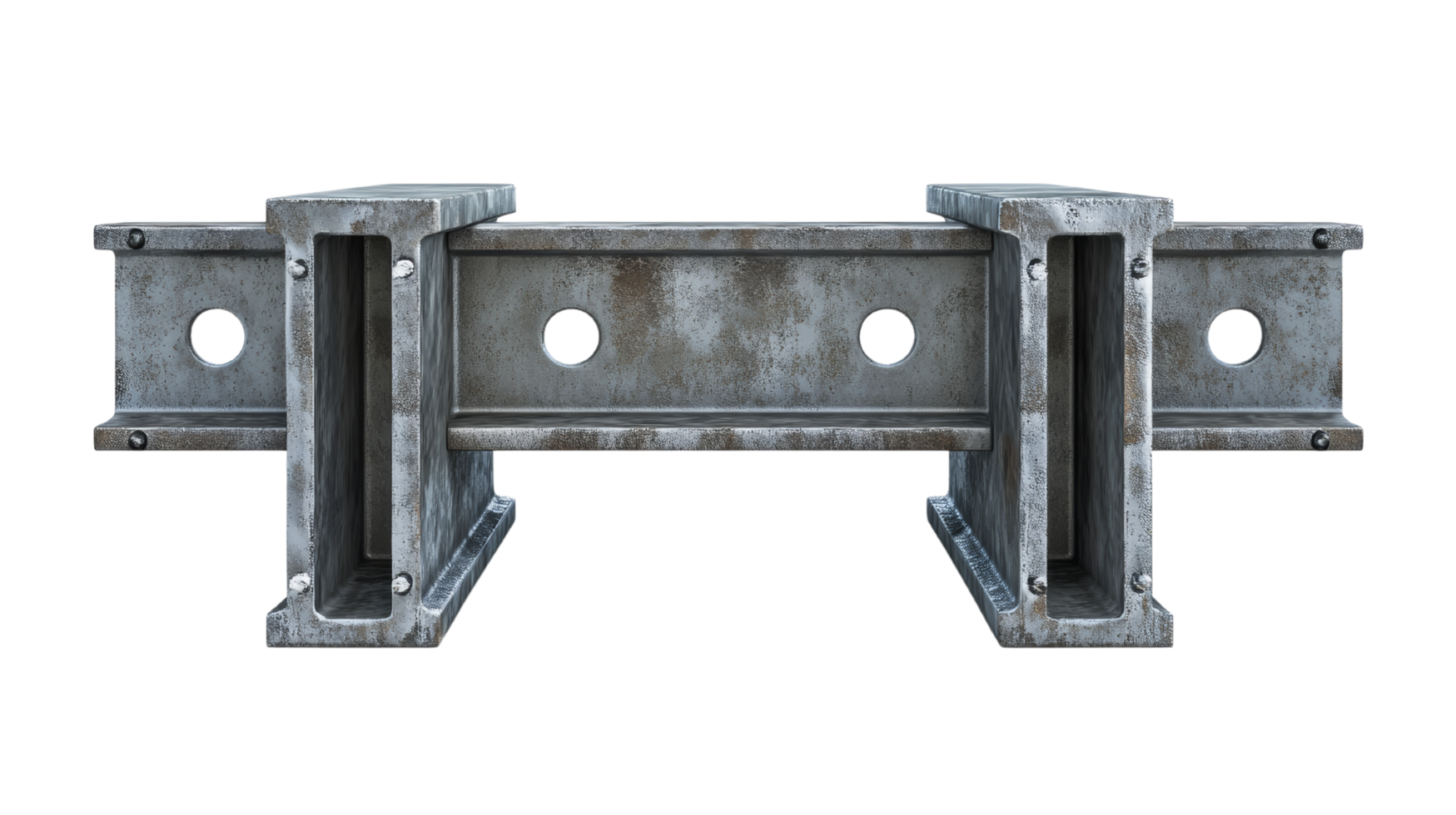 Steel Beam to Column Connection with IPN Profiles and Reinforced Plates png
