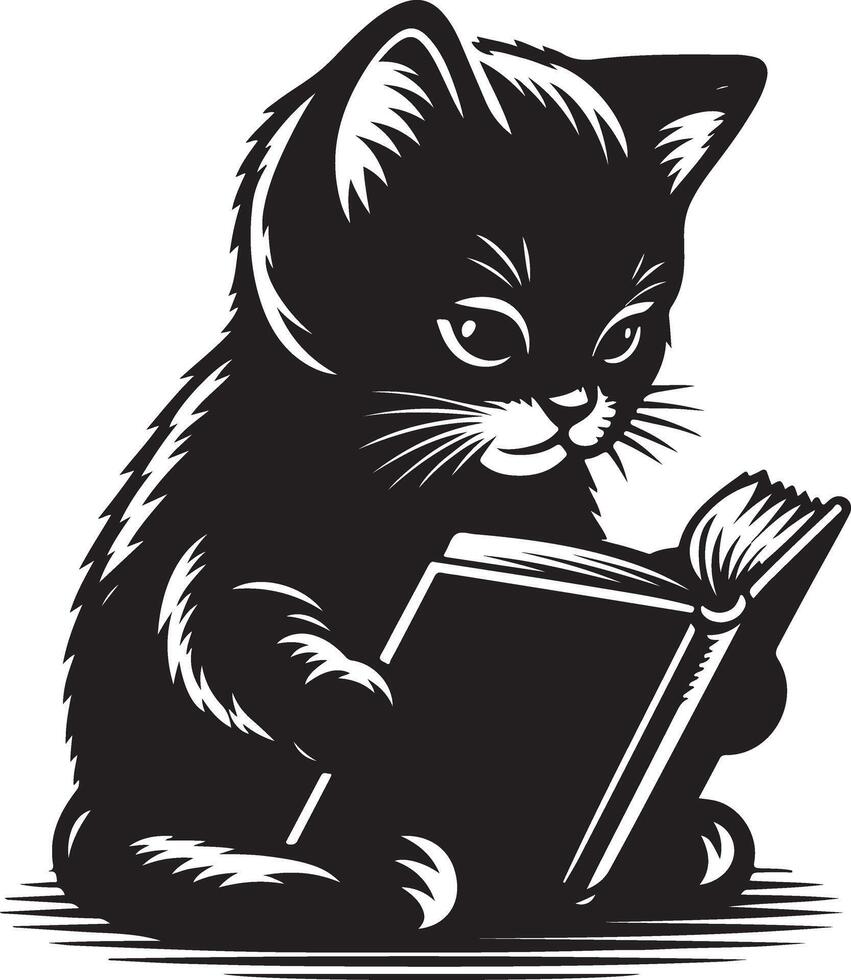 Paws and Pages A Cat's Tale vector