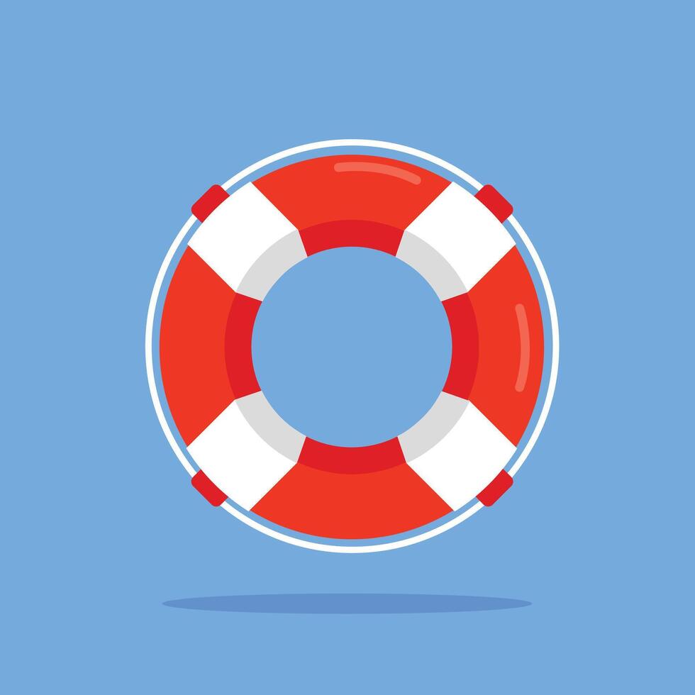 Illustration of a lifebuoy, a swimming aid. Suitable for posters and web icons vector