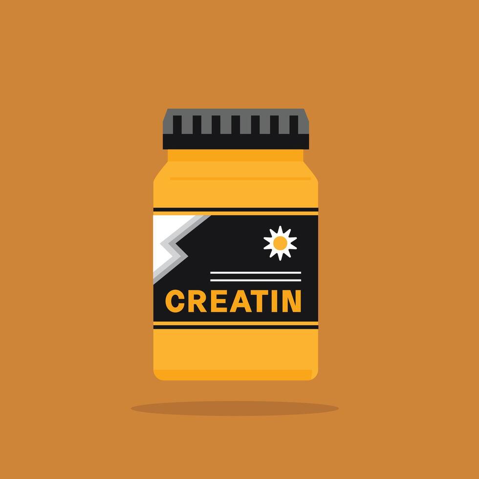 ceratin powder in bottle for sports products, suitable for web and icon use vector