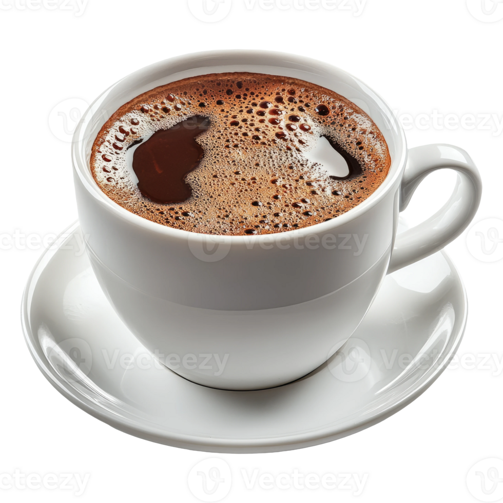 Freshly Brewed Cup of Coffee on Transparent Background png