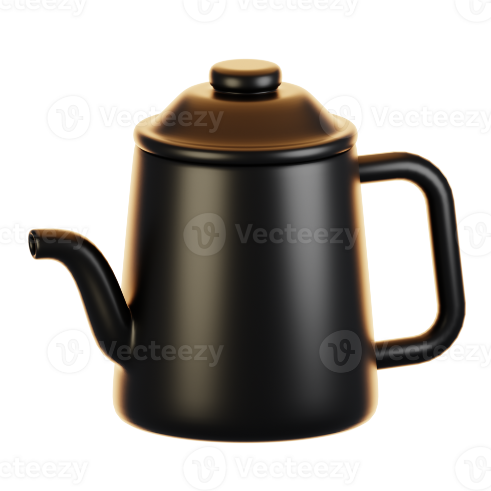 3d rendering winter icon concept. 3d render teapot png
