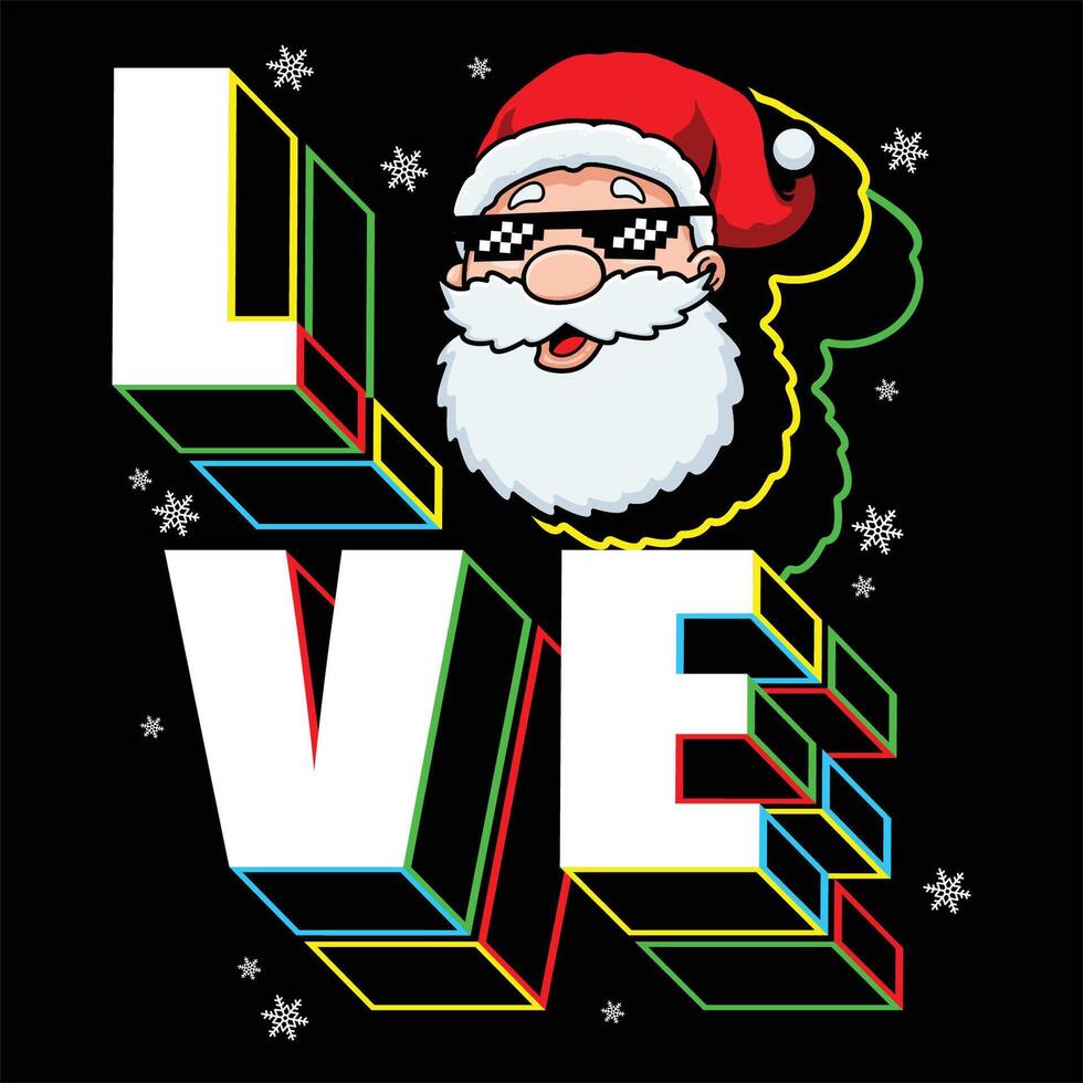 christmas with love vector