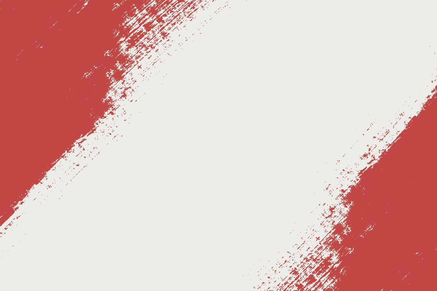 Red grunge distressed texture on white background. Abstract grungy brush stroke backdrop, corners texture banner, paint texture vector