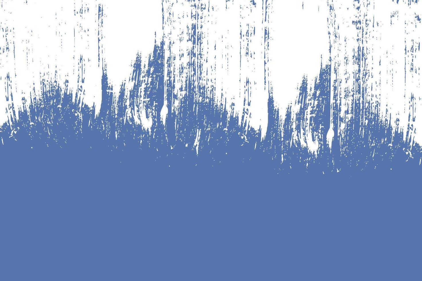 White grunge distressed texture on blue background. Abstract grungy brush stroke backdrop, top texture banner, paint texture vector