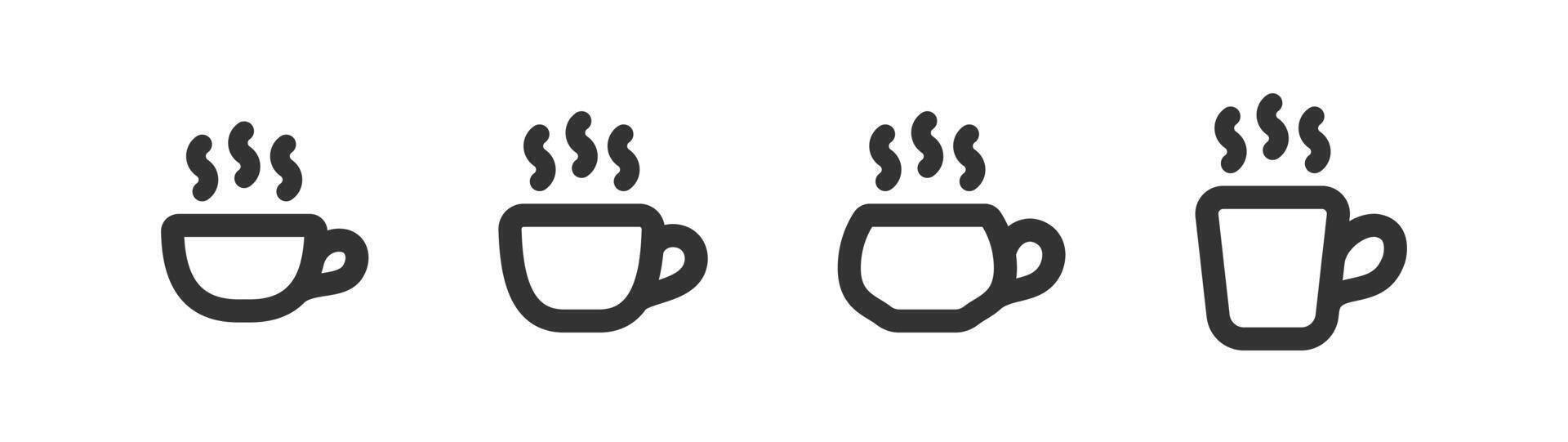 Tea cup icon. Hot coffee. Espresso mug. vector