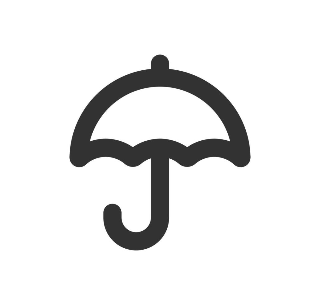 Umbrella icon. Rain protection sign. Water parasol. Weather meteorology. vector