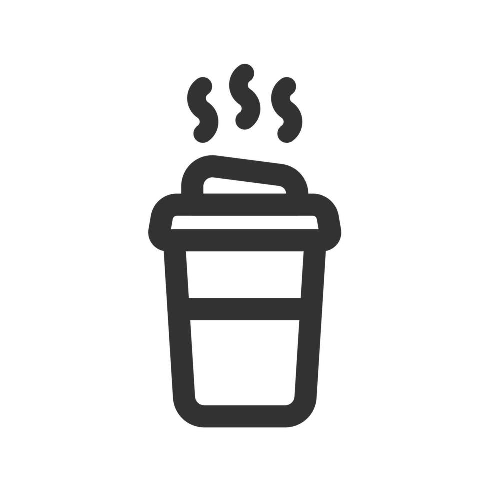 Coffee cup icon. Hot drink. Paper mug beverage. Morning breakfast. vector