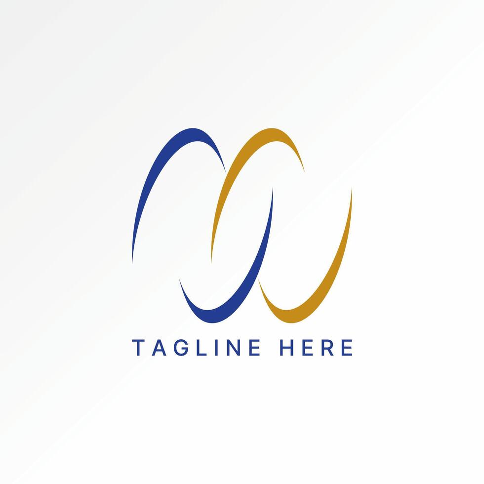 Logo design graphic concept creative premium stock image graphic simple swoosh accent initial MW font Relate to monogram typography art abstract vector