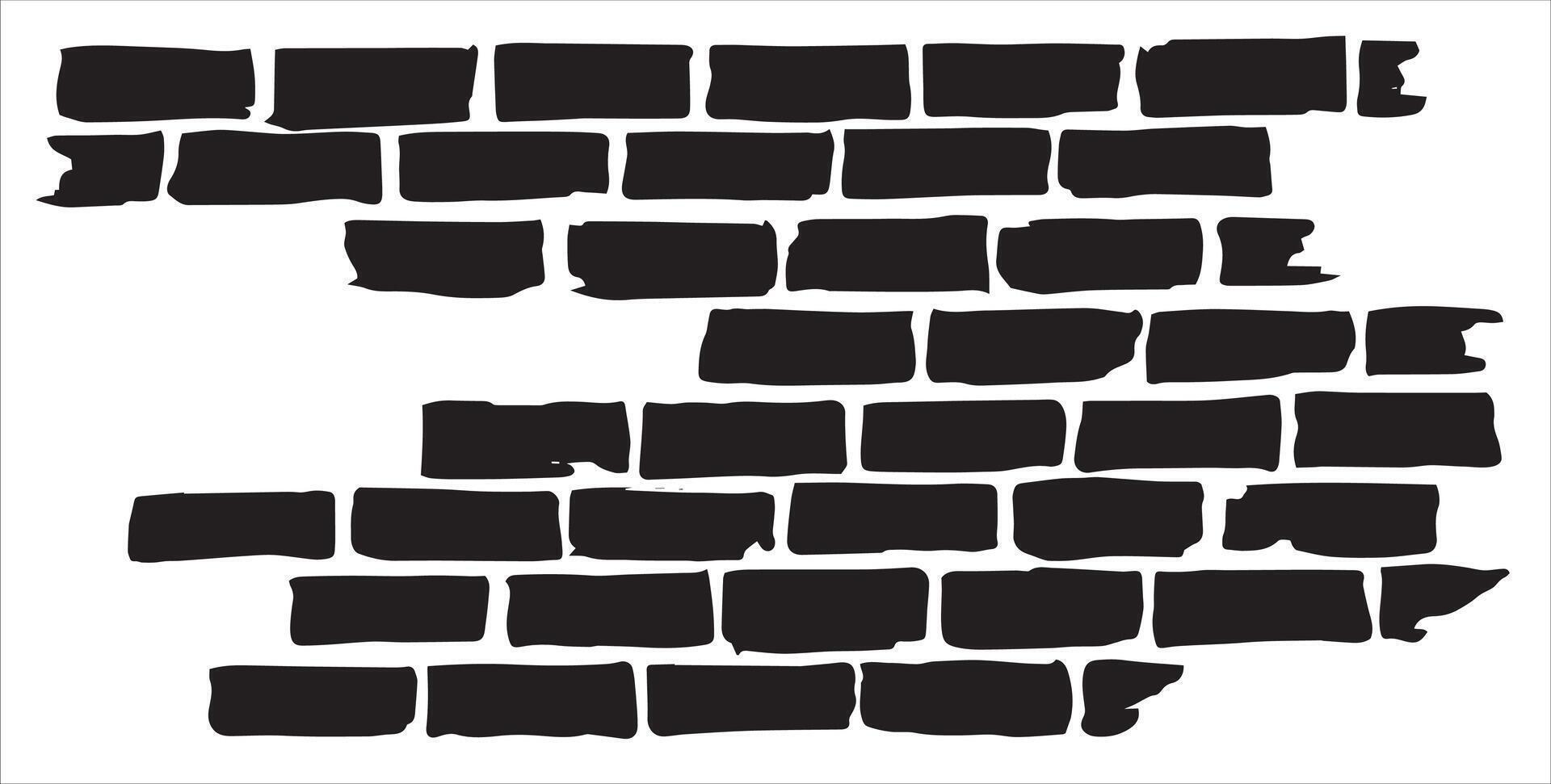 brick texture, picture in doodle style. vector
