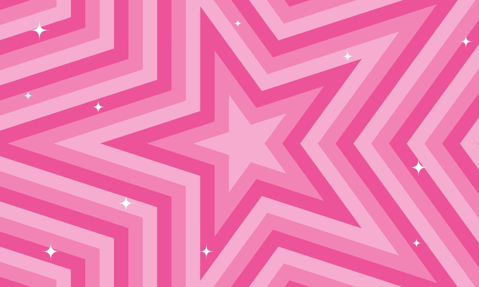 Pink stars with sparkles illustration vector