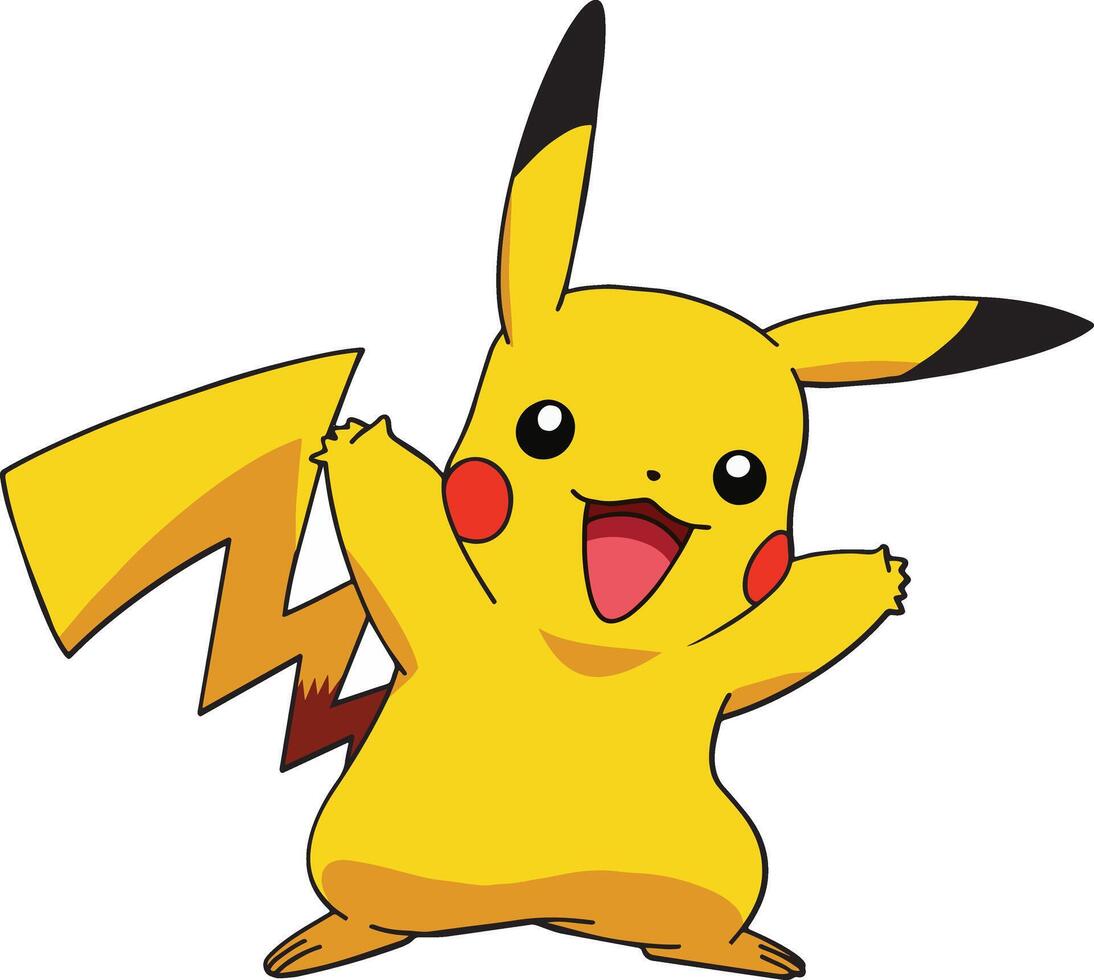 Cute Halo Pikachu from Pokemon vector
