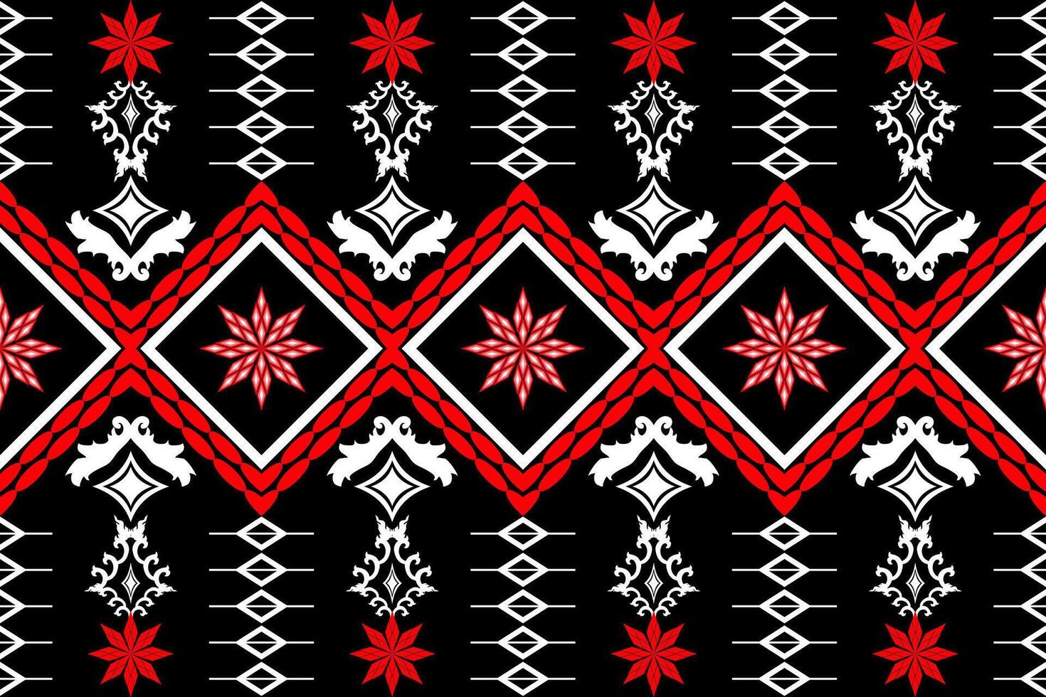 Geometric ethnic embroidery patterns design. vector