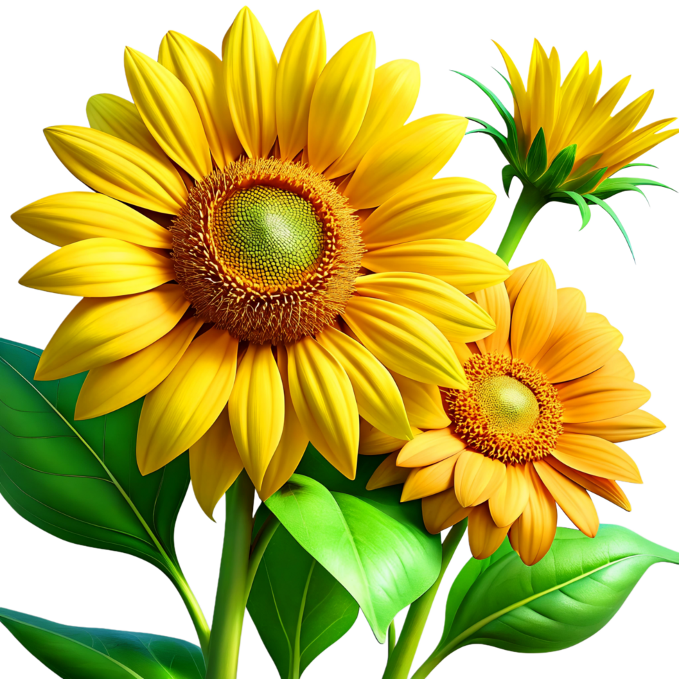 Sunflowers for Design Projects - Transparent Background for Branding png