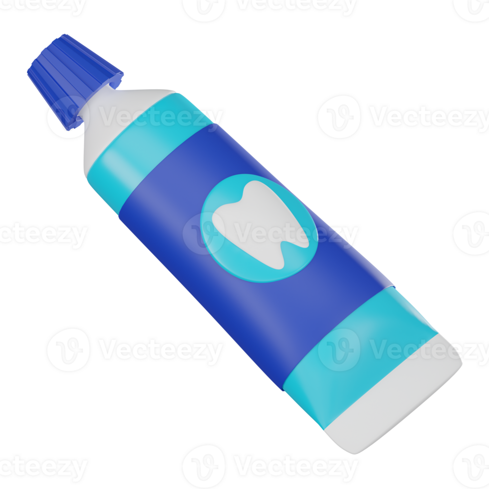 3D Render Toothpaste with Tube Illustration Icon png