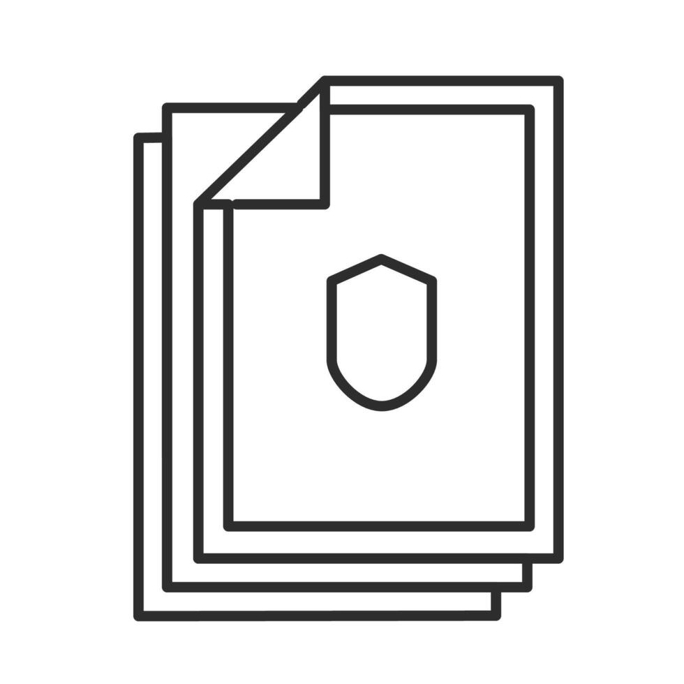 Document protect icon. Data security vector