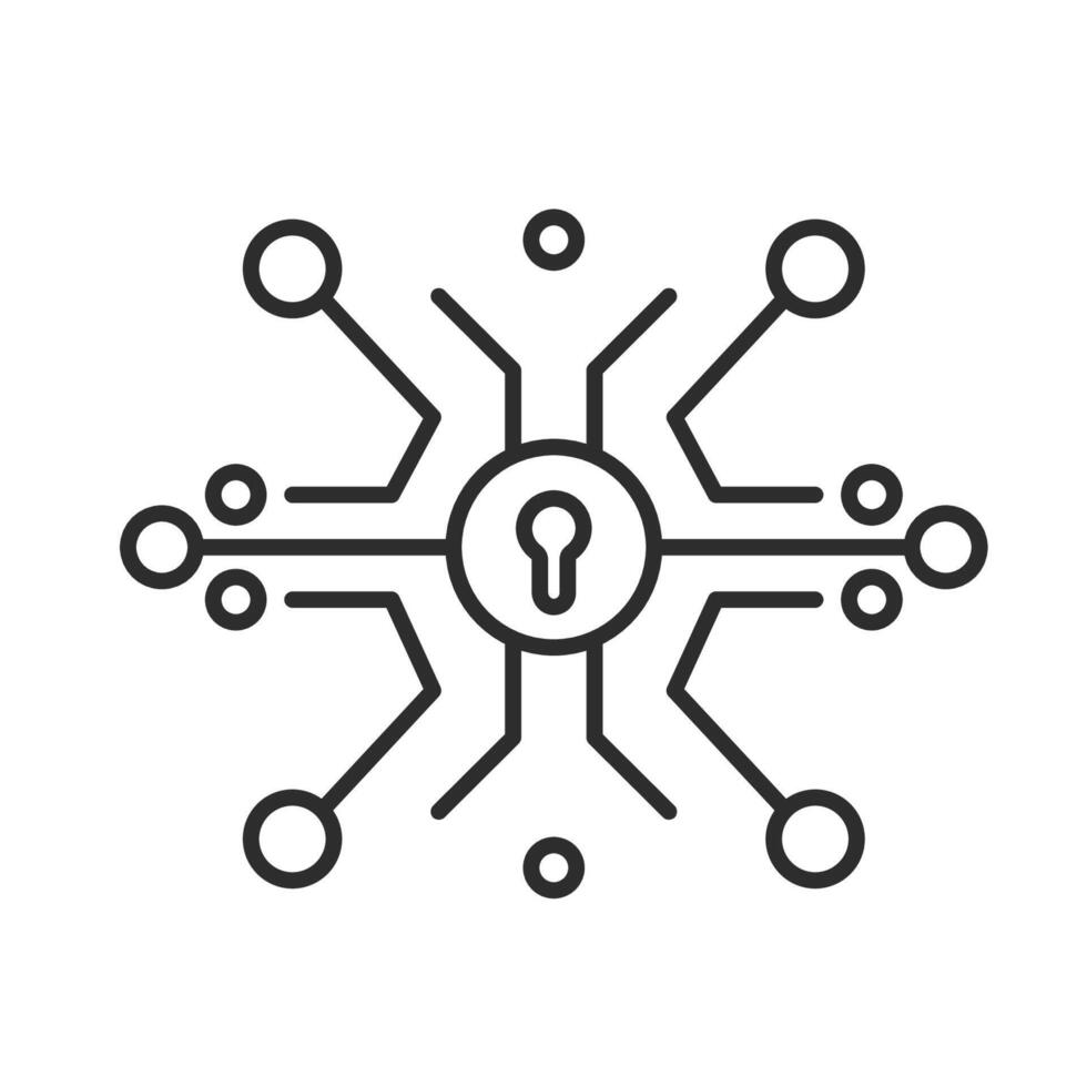 Cyber security icon digital protection. Online security web design. vector