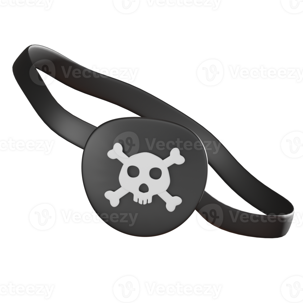 3D Render Pirates Eye Patch Icon llustration png