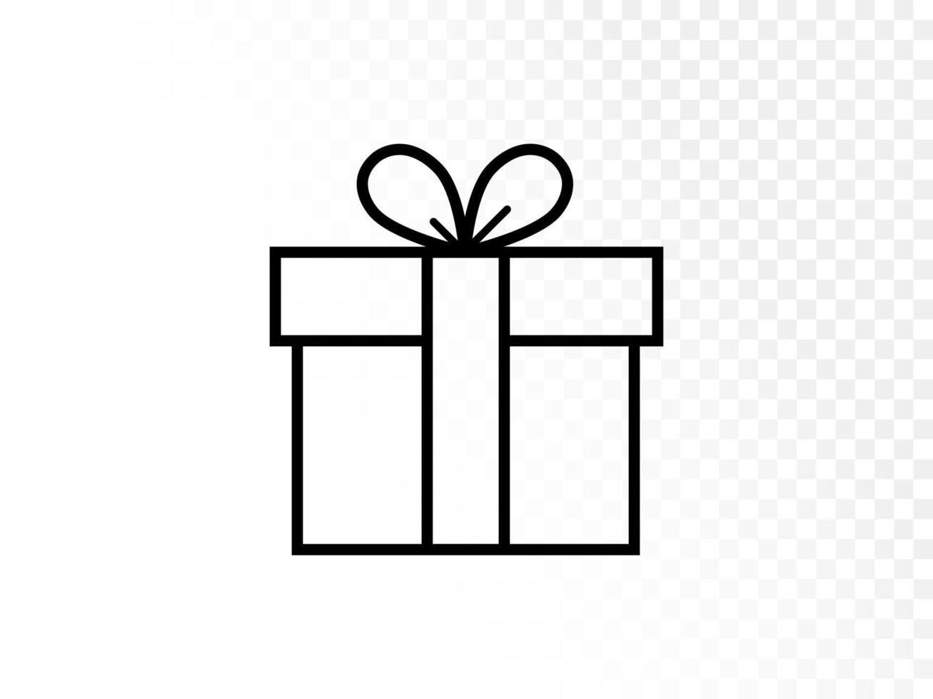 Box line icon. Modern gift box symbol. vector