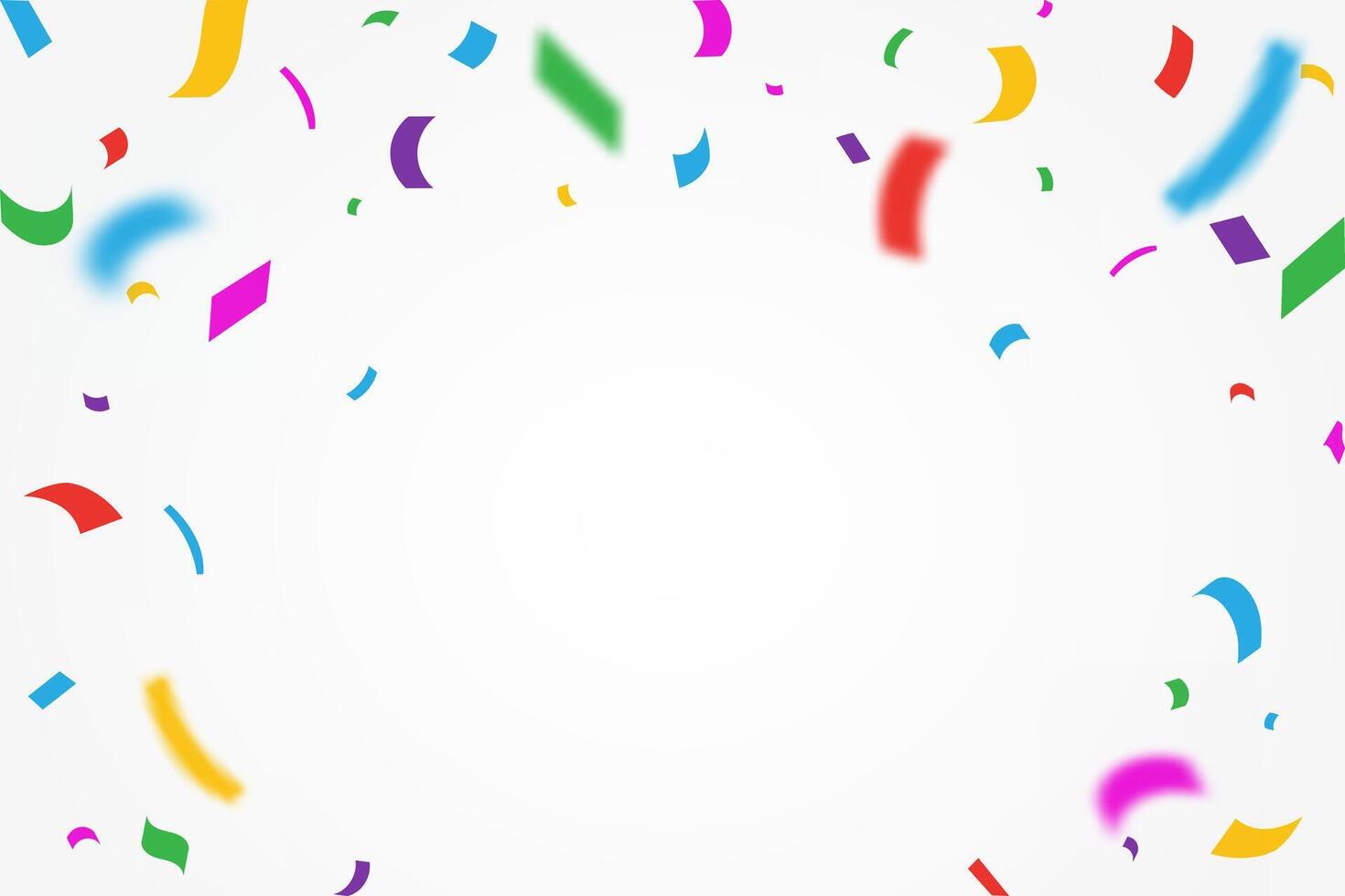 Festive colorful confetti isolated on a white background. Shiny carnival decoration. vector