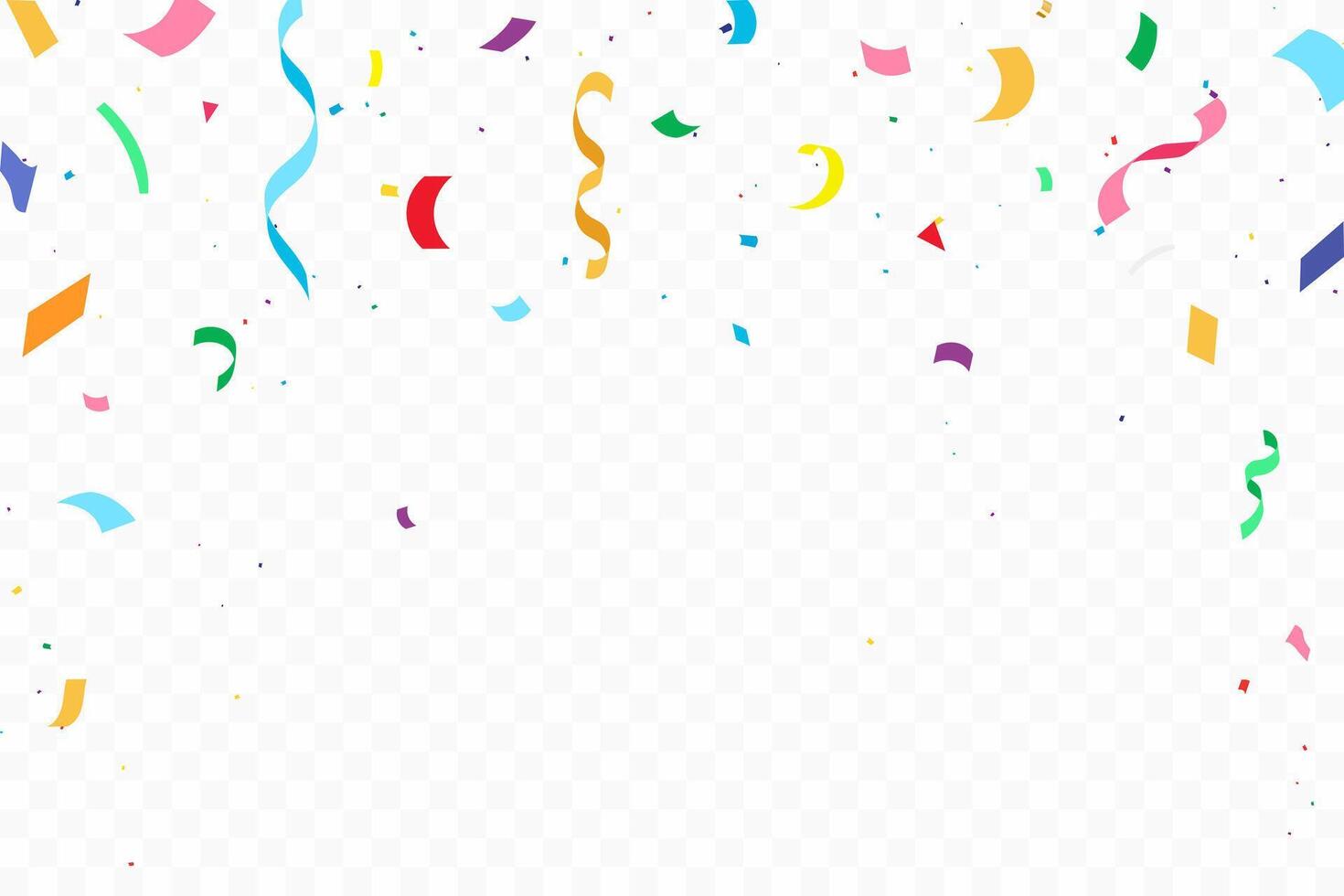Celebration background template with confetti Colorful ribbons. luxury greeting rich card. Can be used for celebration, Christmas, New Year, Carnival festivity, confetti, vector