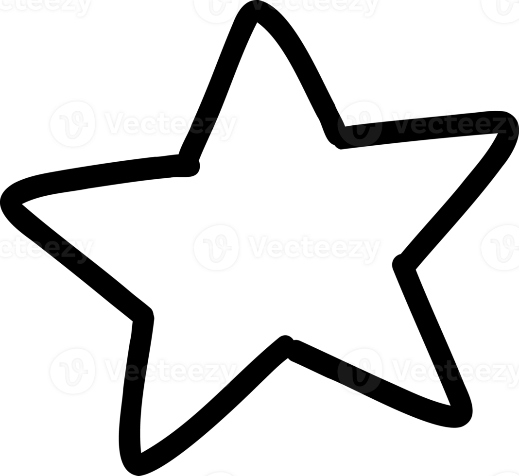 star doodle coloring image outline png