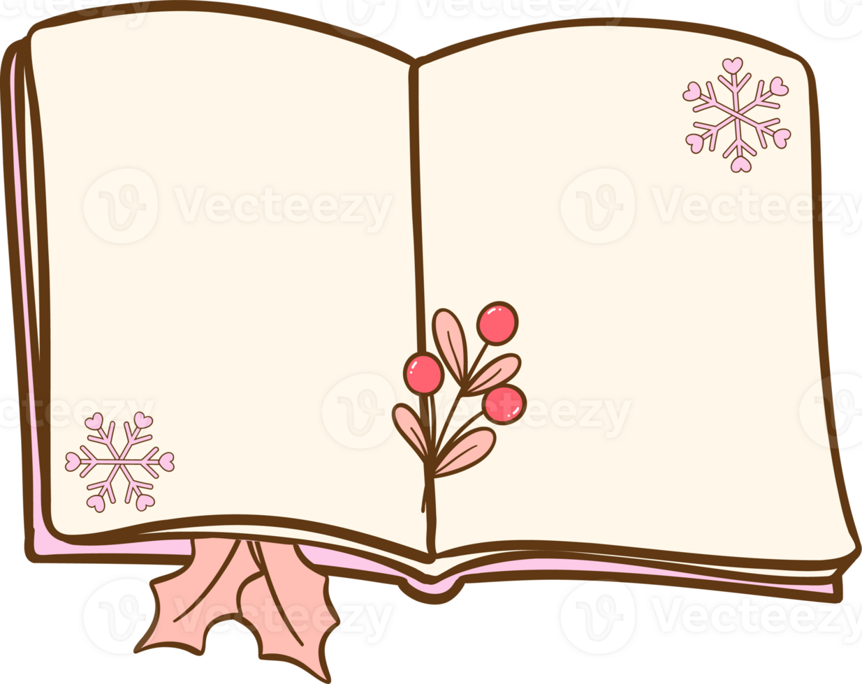 Groovy Pastel Winter Bookish png