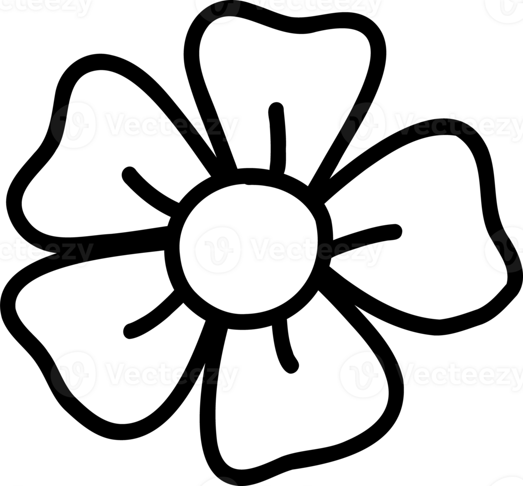 Retro Flower daisy doodle png