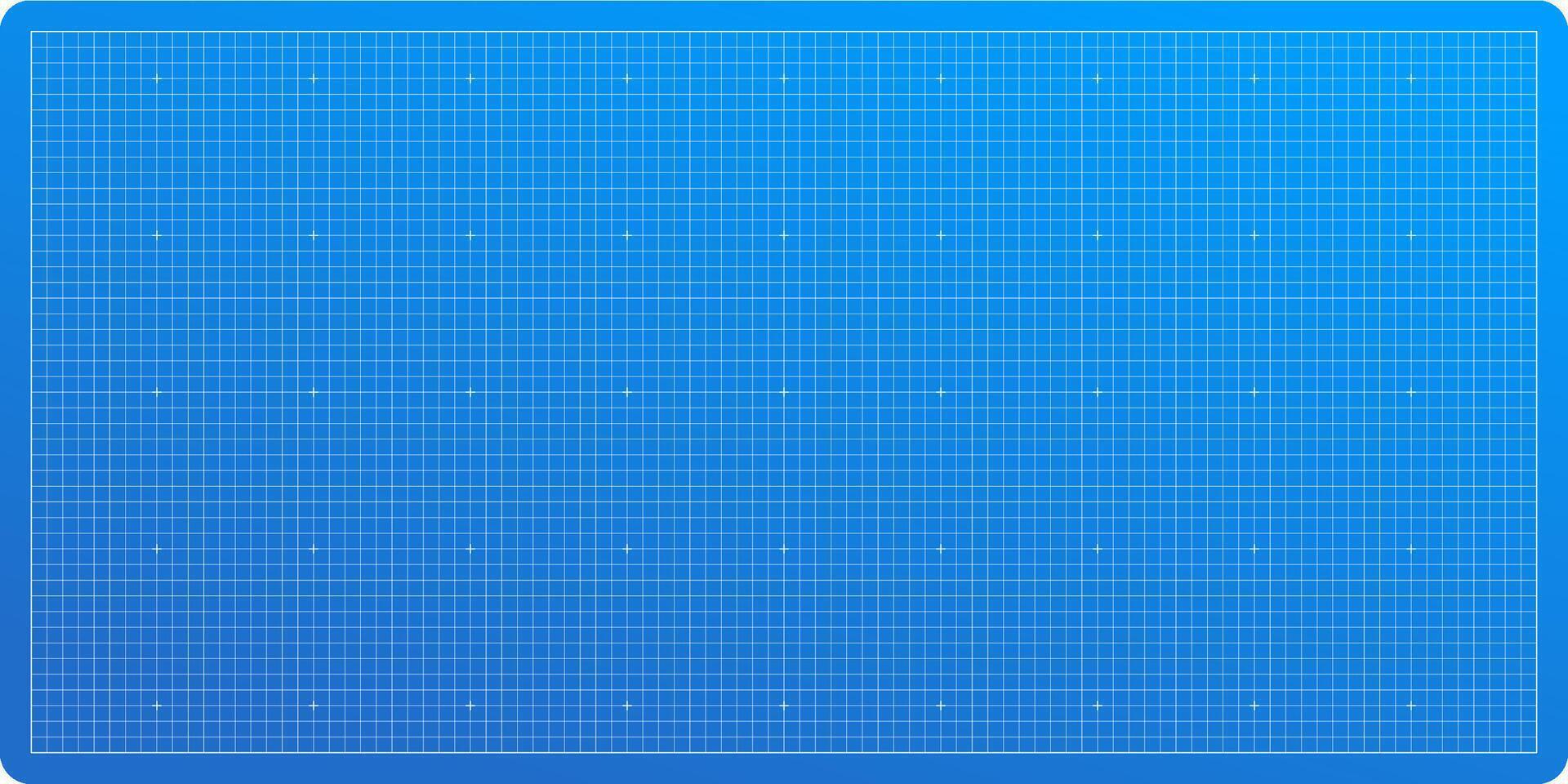 background with grid blueprint. Wireframe paper for architecture and tech projects. Self-healing cutting mat design with metric scale. vector