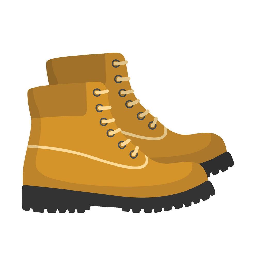 Safety shoes Hiking boot icon. Flat illustration of hiking boot icon for web vector