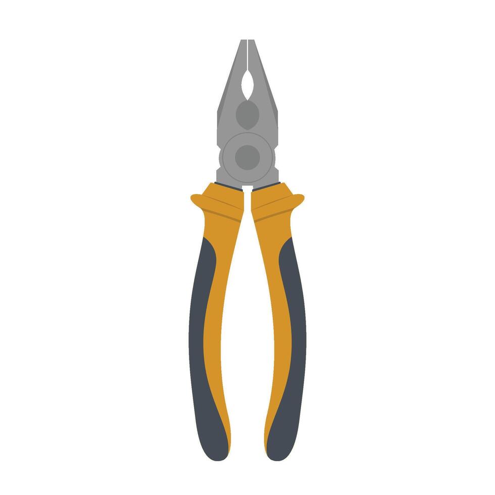 Pliers tool icon. Flat illustration of pliers tool icon for web vector