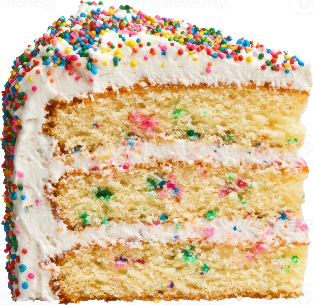 Delicious Three Layer Cake with Sprinkles Birthday Treat Sweet Food png