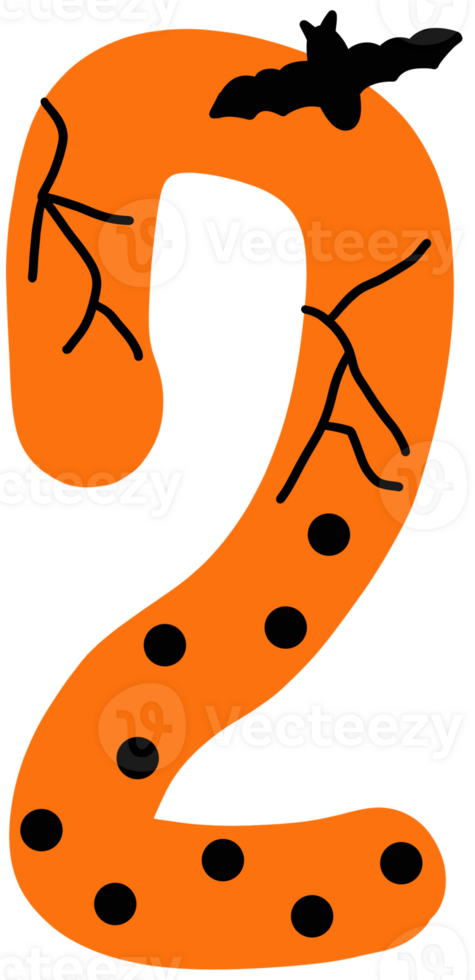 Spooky Bloody Pumpkin Halloween Number 2 png