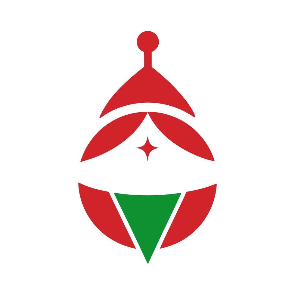 Creative Christmas Logo with Minimalist Design on a White Background vector