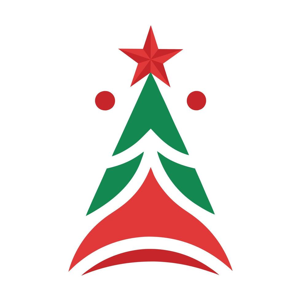 Minimalist and Creative Christmas Logo Icon on White Background Festive Design for Branding vector