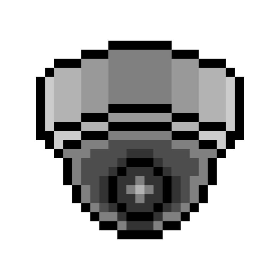 CCTV security camera in pixel art style vector
