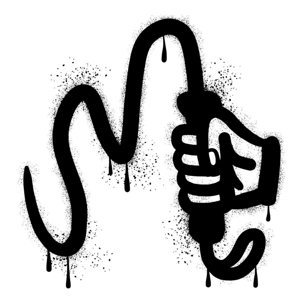 Whip equipment with black spray paint graffiti vector