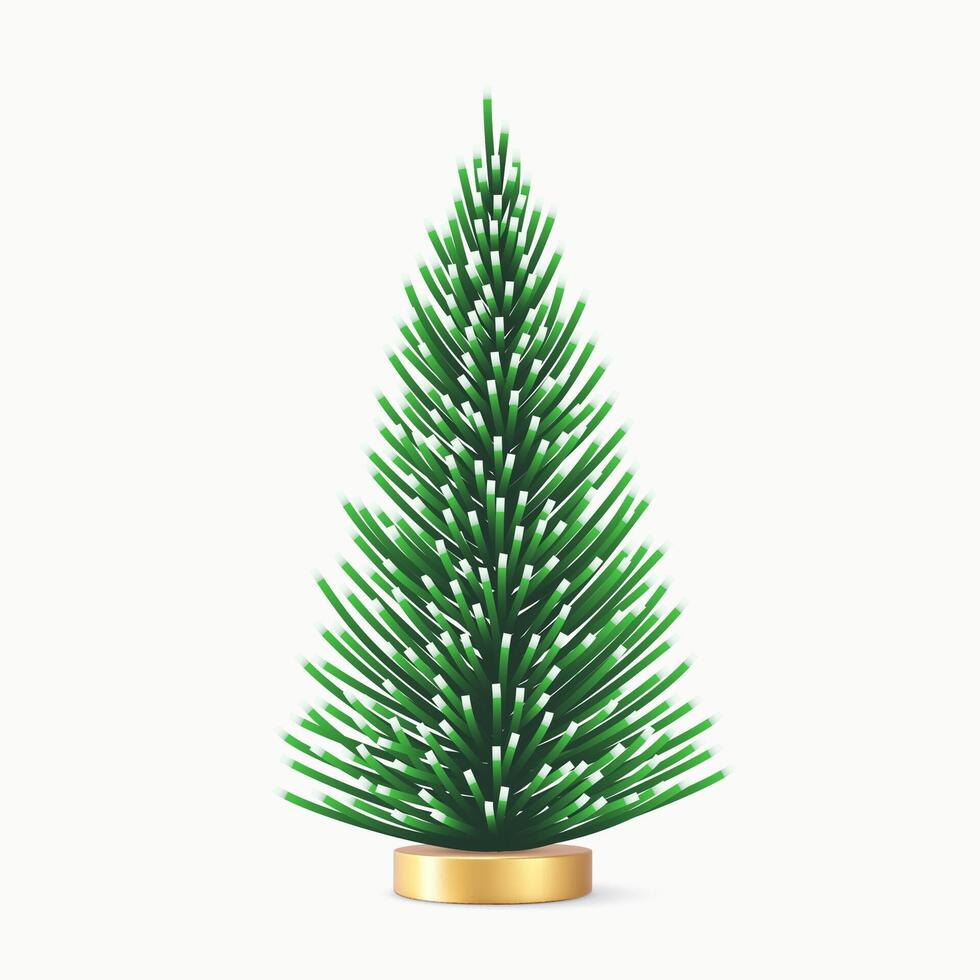 Realistic Christmas tree vector