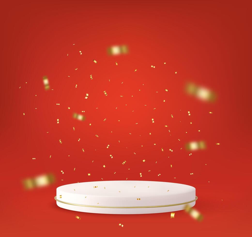 3d Christmas style Product podium scene vector