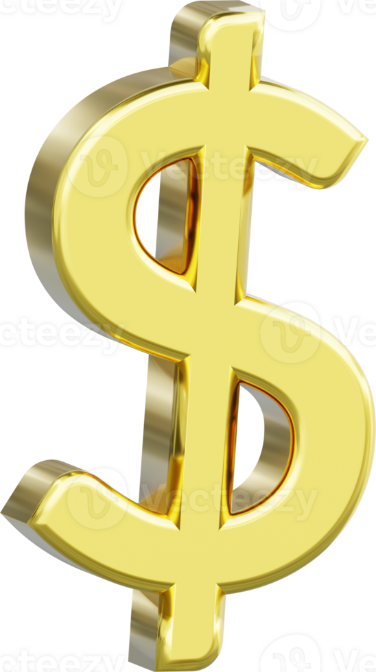 A gold dollar isolated. png