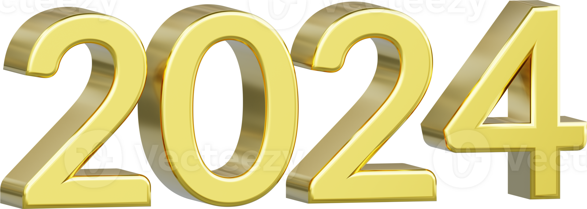 A gold 2024 text isolated. png