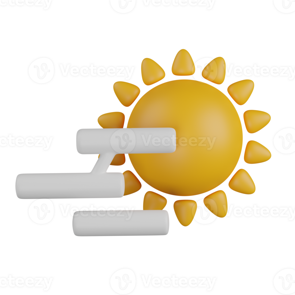 3d render foggy day illustration png