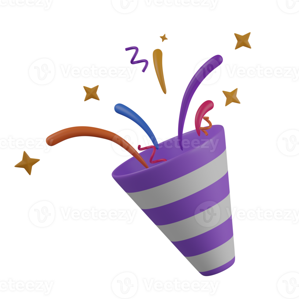 3d render Paper Confetti illustration png