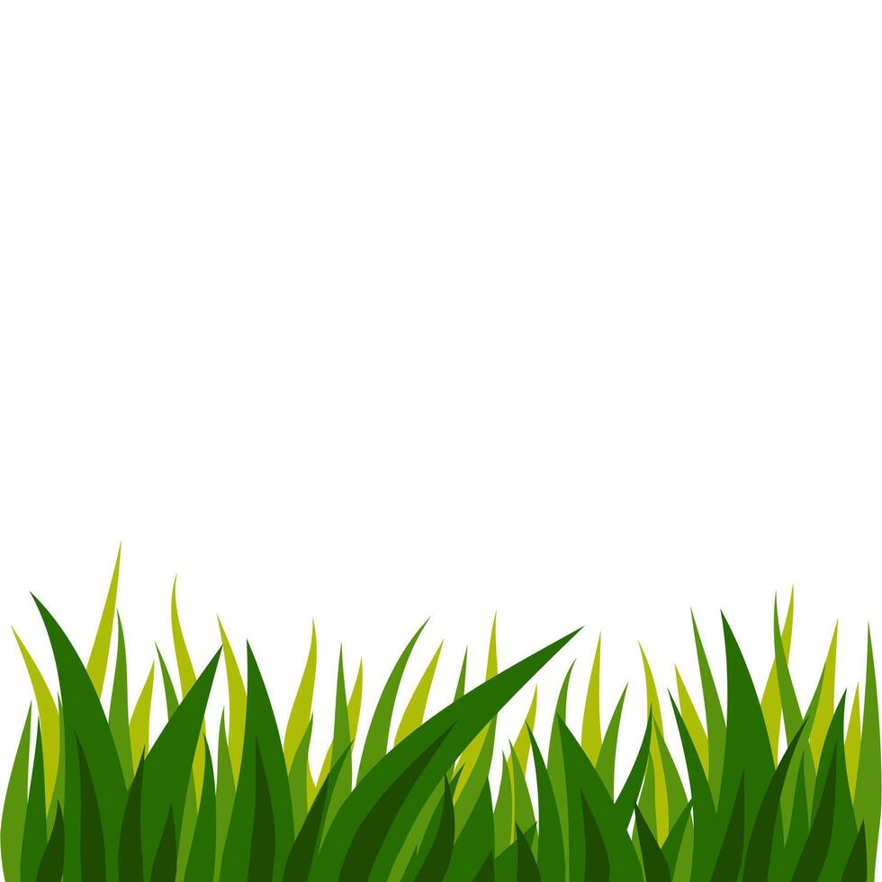 Simple Green grass illustration vector