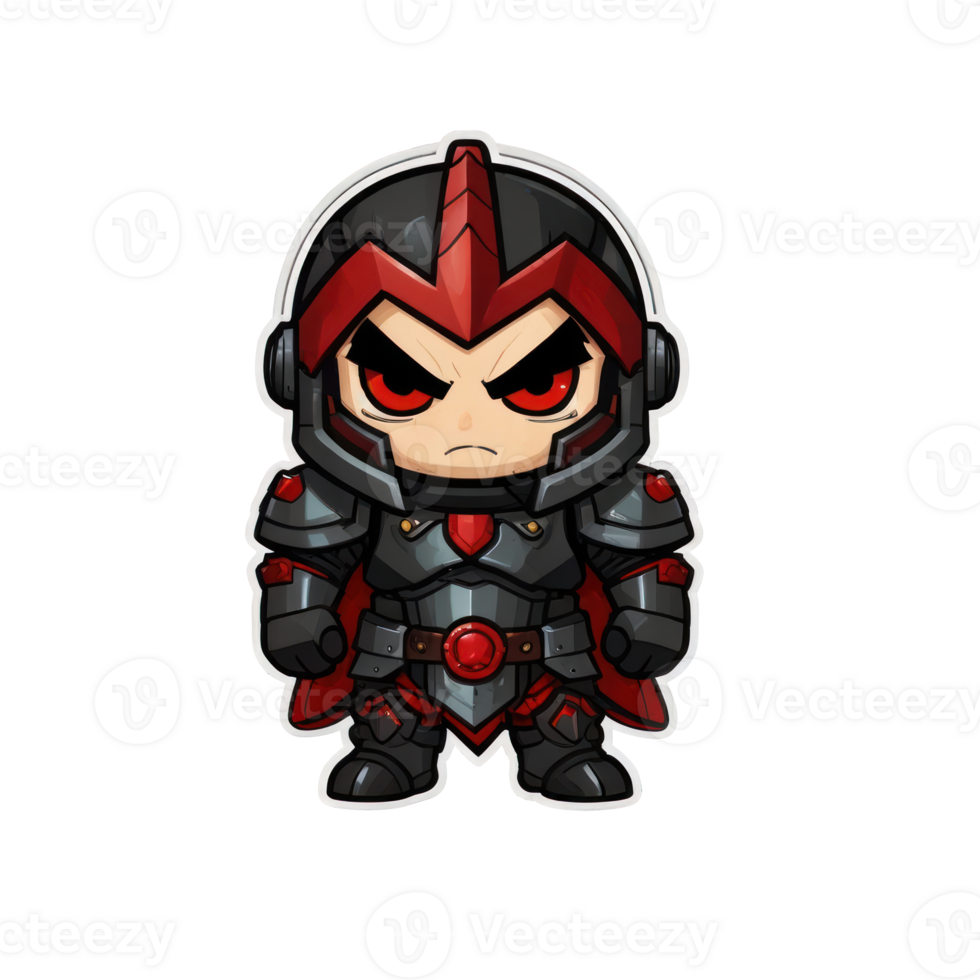 a cartoon character with red eyes and a helmet png