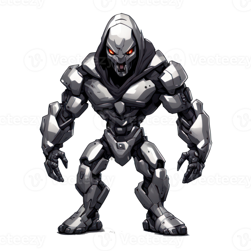 a robot character with a large head and a large body png